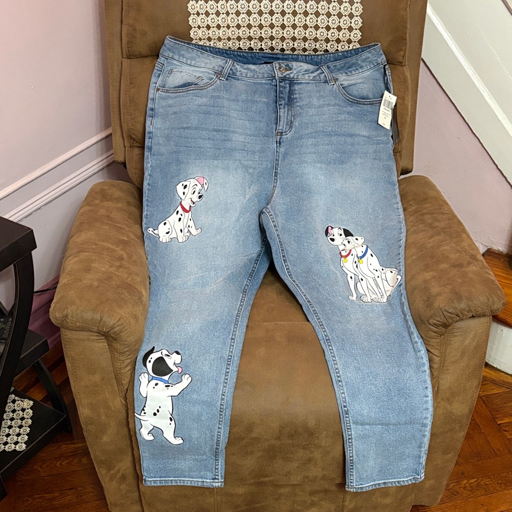 Disney Blue Jeans with Dalmatian Design